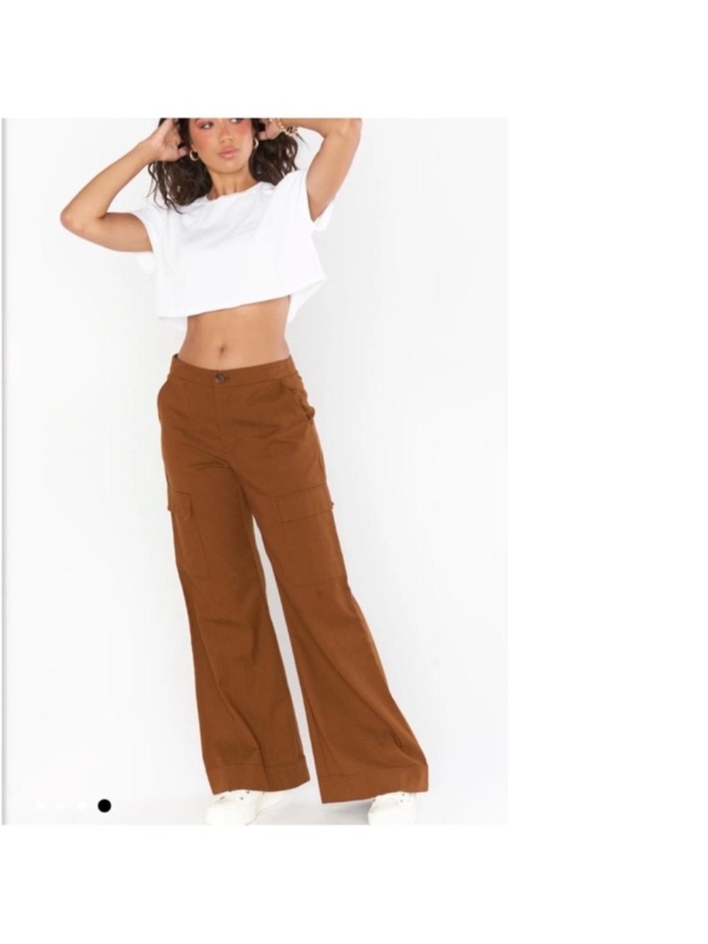 Brown Wide-Leg Pants
